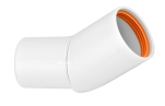 Faluplast, Falu Vulk 75070, Vinkel, med gummitätning, enkelmuff, vit