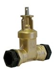 S-2150, Servisventil, med PRK tryckskruv, mässing, 32mm