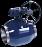 104150/S, Sträckgränsventil, med växel och svetsändar, DN150, PN25