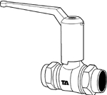 TA 507, Kulventil, fr ldning, med frhjd spak, 42 i gruppen Ventiler / Kulventiler / Kulventiler VVS hos Din VVS-Butik (4508430)