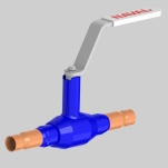 Naval, Kulventil, sltndar, hg spindel, bl, 15mm