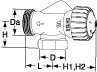 TA, TRV-2, Radiatorventil, omvänd vinkel, DN10