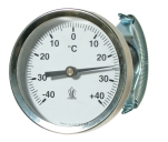 RX-117-56, Anliggningstermometer, hus Ø66mm, -40°C till +40°C, metall