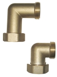 Uponor Push, Anslutningskoppling, vinkel inv�ndig/utv�ndig g�nga, m�ssing, G25