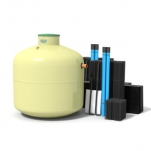 BAGA Effektiv -  Slamavskiljarpaket 3 m³ med 16m2 infiltration för 1 hushåll