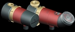 Grundfos, UP 20-14BXUT, Tappvarmvattenpump, med ventil, ur, termostat, G32