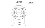 Grundfos, Gängfläns, gänganslutning, DN32xRp32, DIN2566