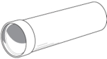 NIBE Rökrörsförlängning, rund, svart, Diam.133 mm