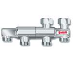 Thermopanel, Quattrofördelare TP, utvändig gänga x löpmutter, nickel, BL= 61mm