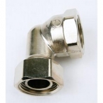 Thermopanel, TP Vinkelkoppling, utvndig gnga x lpmutter, nickel, 46x40x28mm