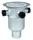 Baldex, Golvbrunn, plastinsats, 3 extra inlopp 32, 150x75, rostfritt stål