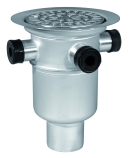 Baldex 75R, Golvbrunn, rostfri insats och sil, 150x75, rostfritt stål