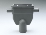 Jafo, Unidrain 1404, Utloppshus, med vattenlås, anborrning 40mm, grå