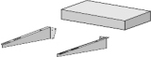 Rebase AB, Vägghylla, vit, 570x180x86mm (BxDxH), galvaniserad plåt