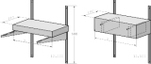 Rebase AB, Vägghylla, justerbar i höjdled, vit, 570x180x86mm (BxDxH)