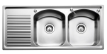 IMPE80RF , Diskbänk, 2 lådor med lyftventil , rostfri, 1100x500mm