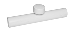 Faluplast, Falu 47800, Utloppsrör, med vacuumventil , vit