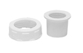Faluplast, Falu 78630, Slangnippelpropp, med mutter, vit