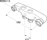 Gustavsberg, Blandarfste, 160/40c/c