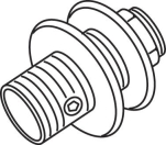 Duschkabinkoppling, utvändig gänga, föravstängning, G20xG15