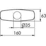 Täckplatta, 150x55mm t=5mm , förkromad