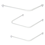 Arrow, Safir Kombi, Duschdraperistång, rund, utan ringar/takfäste, vit