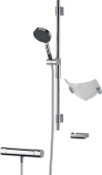 Cubista/Hydra, Duschpaket, termostatblandare + duschset, 150cc, f�rkromad
