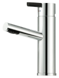 Mora Rexx, Tvättställsblandare, med lyftventil  , förkromad/svart