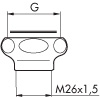 MA, vergngsnippel, invndig med packning, M26x1,5, G11/4 i gruppen Sanitet / Tillbehr/armaturer / Nipplar/kopplingar/fsten hos Din VVS-Butik (8344772)