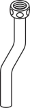 Påfyllningsrör, G20, L=375mm, k=80, förkromad