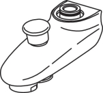 Oras, Karpip, fast utloppspip med omkastare, Satin, L=85mm