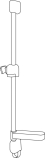 Oras, Duschstång, med transparent tvålkopp, förkromad