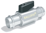 Broen, Ballofix 541 med vred, Kulventil rak, press x press, 18x18