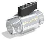 Broen, Ballofix 510 med vred, Kulventil rak, utvändig x utvändig gänga, R15