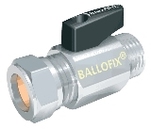 Broen, Ballofix 509 med vred, Kulventil rak, klm x utvndig gnga, 10xR15