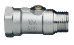 TA 400, Kulventil, invändig/utvändig gänga, G15, förkromad