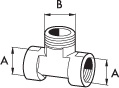 MA, UPL, T-koppling, R15 i gruppen Sanitet / Tillbehr/armaturer / Nipplar/kopplingar/fsten hos Din VVS-Butik (8542921)