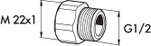 MA, Koppling, liten bricka, 12-15mm