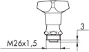 Ventilverstycke, ratt med frlngd spindel   , oliv, 20 i gruppen Sanitet / Blandare / Reservdelar/Tillbehr hos Din VVS-Butik (8584310)