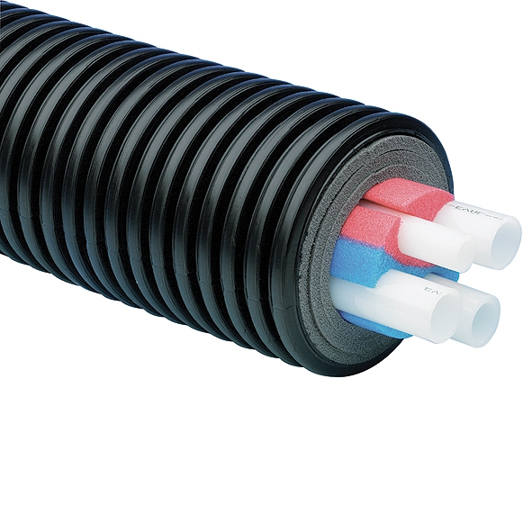 Uponor, Ecoflex Quattro, PEX-rorskulvert, 2x32 /32+18 /175mm