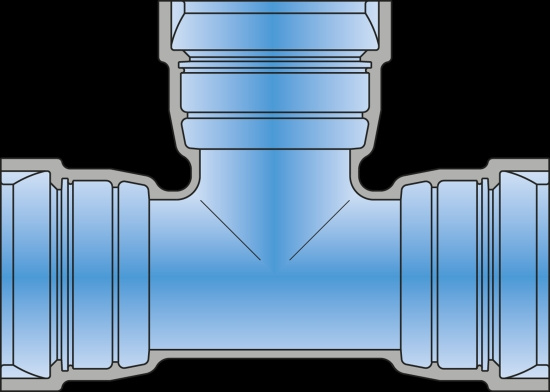 VRS, T-r�r, 3muff, DN300x200