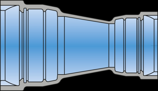 VRS, F�rminskning/f�rstoring, 2muff, DN300x150