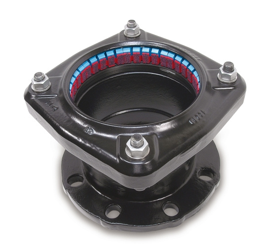 UltraGrip NG, Fl�nskoppling, fl�nsborrning PN10/16, svart, DN225 - 218,1-256,0