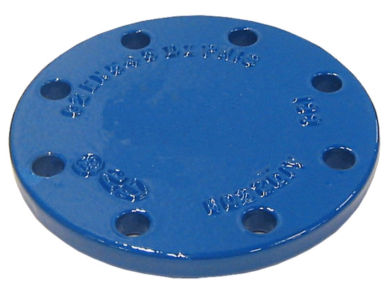 S-9660, Blindfl�ns, bl�, DN150, D=285mm, L=19mm