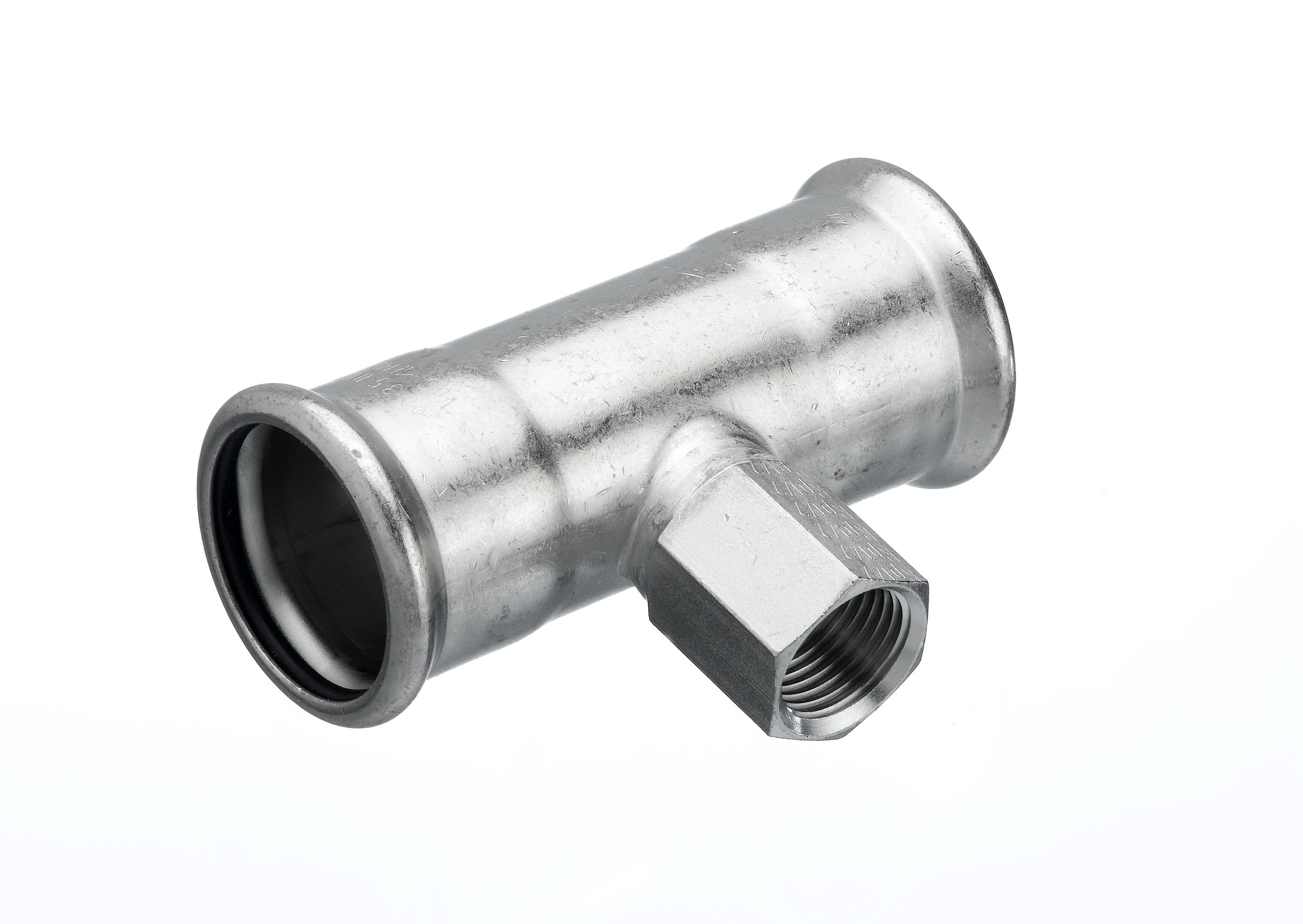 Mapress, T-r�r, inv�ndig g�nga, 28xG15, rostfri