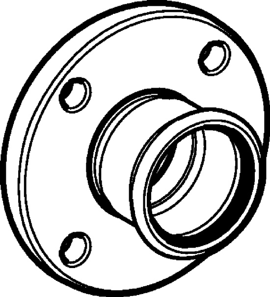 Mapress, Fl�ns�verg�ng, l�sfl�ns silumin, 42, rostfri