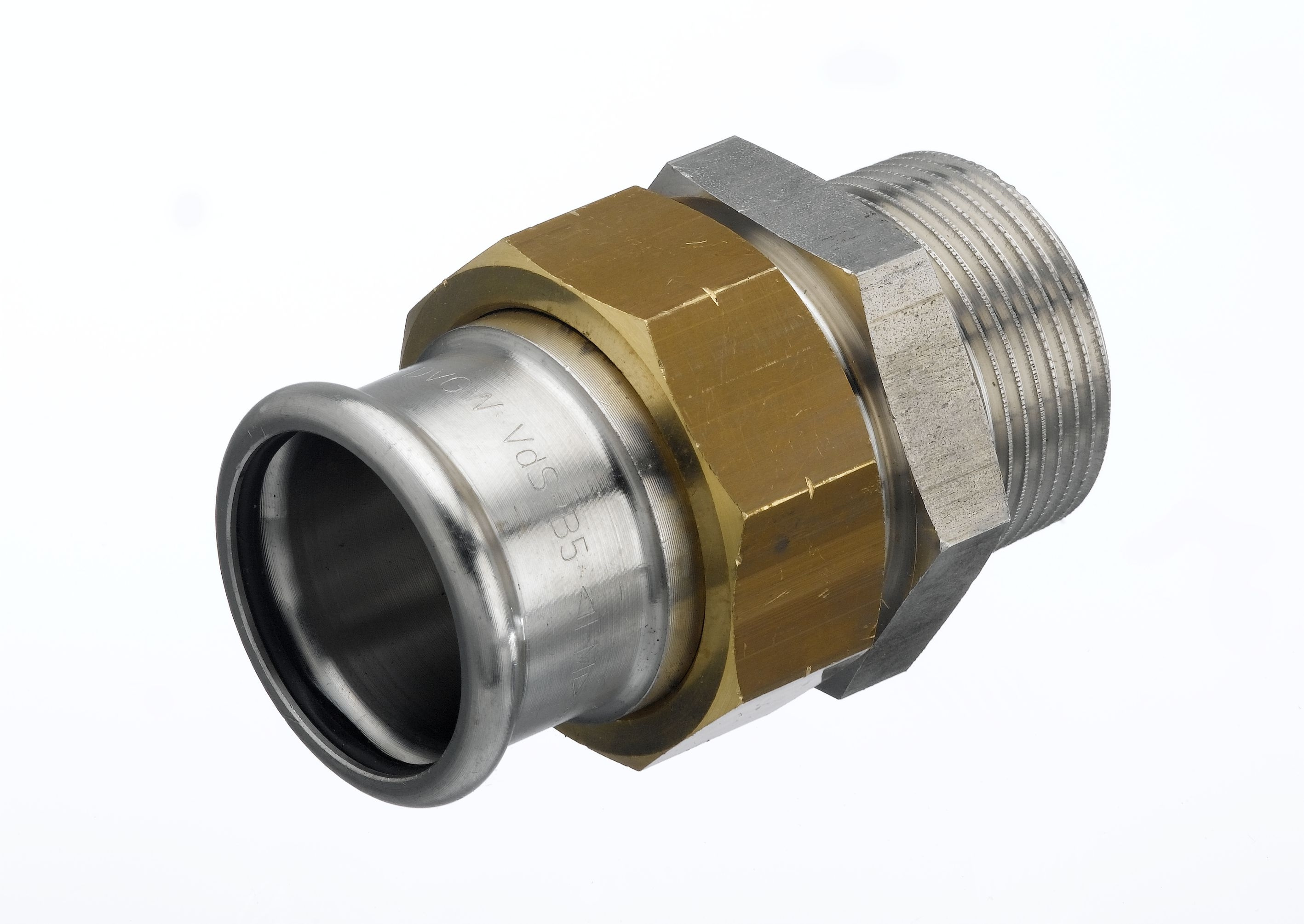 Mapress, Unionskoppling, utv�ndig g�nga, 54xR50, rostfri