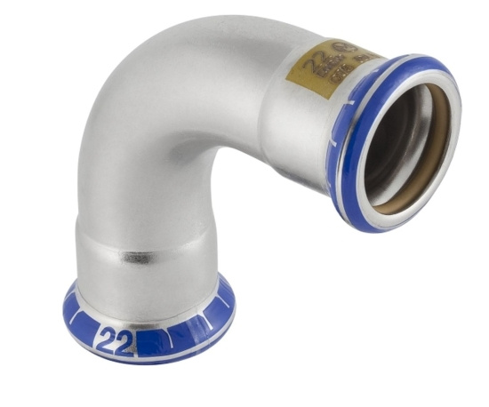 Mapress, B�j, 2muff, 15x90�, rostfri f�r gas