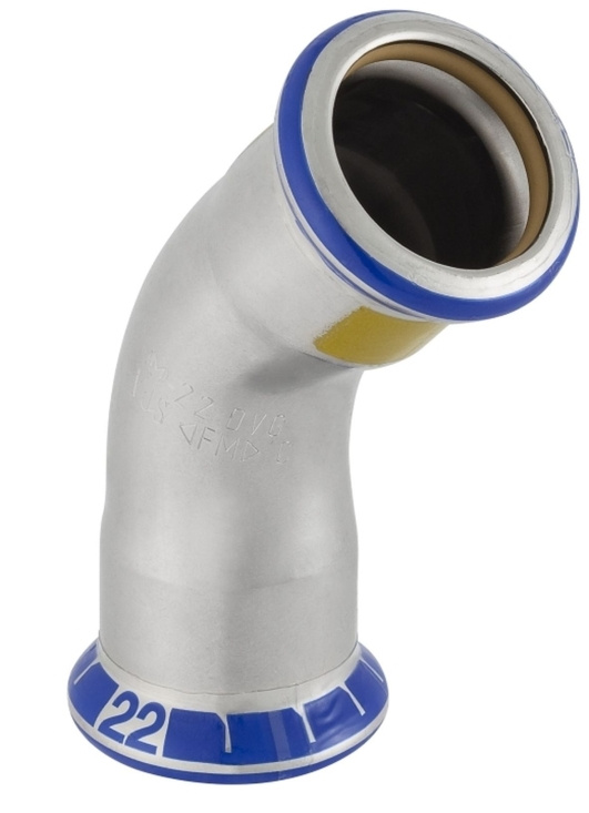 Mapress, B�j, 2muff, 22x45�, rostfri f�r gas