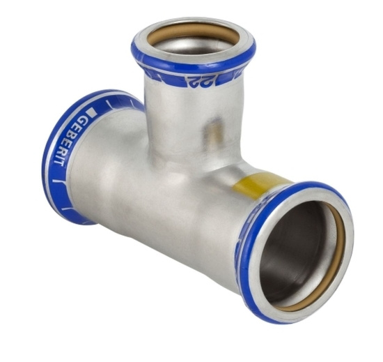 Mapress, T-r�r, 28x15, rostfri f�r gas